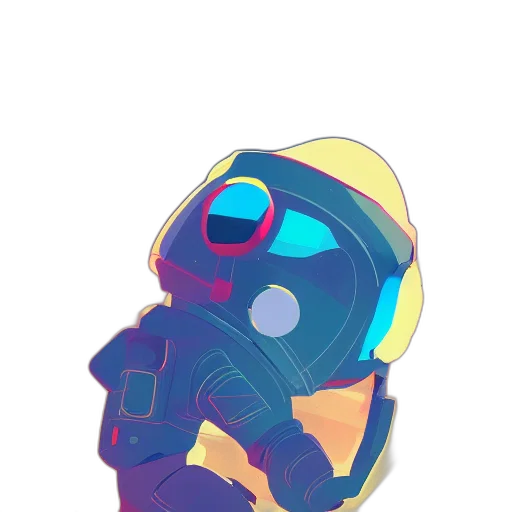 robot, jacket, mask, creature transparent PNG cut-out