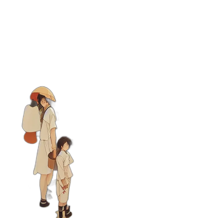 jacket, umbrella, hat, concept art transparent PNG cut-out