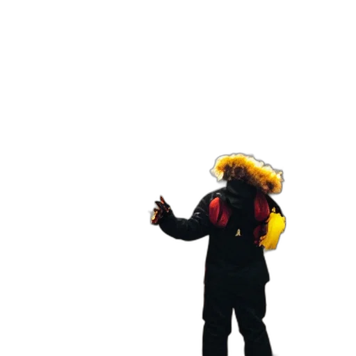 jacket, hat, staff, umbrella transparent PNG cut-out