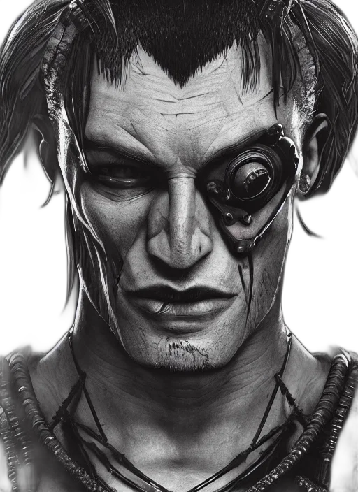 face, mask, comic book art, cyberpunk transparent PNG cut-out