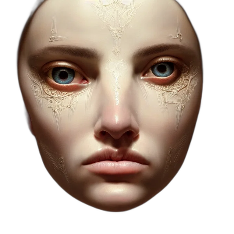 mask, face, crown, jewelry, 3d render, photorealistic, concept art, fantasy art transparent PNG cut-out