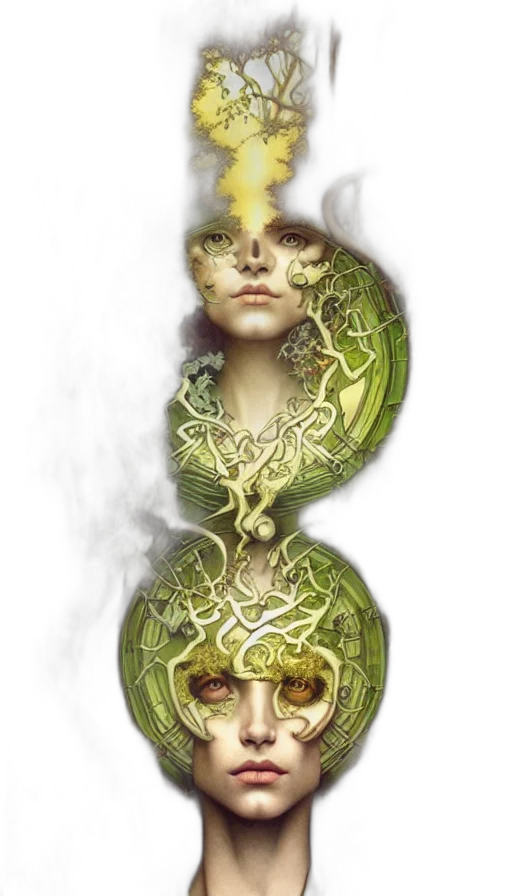 jewelry, face, mask, fantasy art transparent PNG cut-out