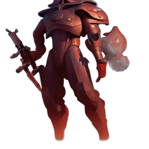 robot, weapon, staff, creature transparent PNG cut-out