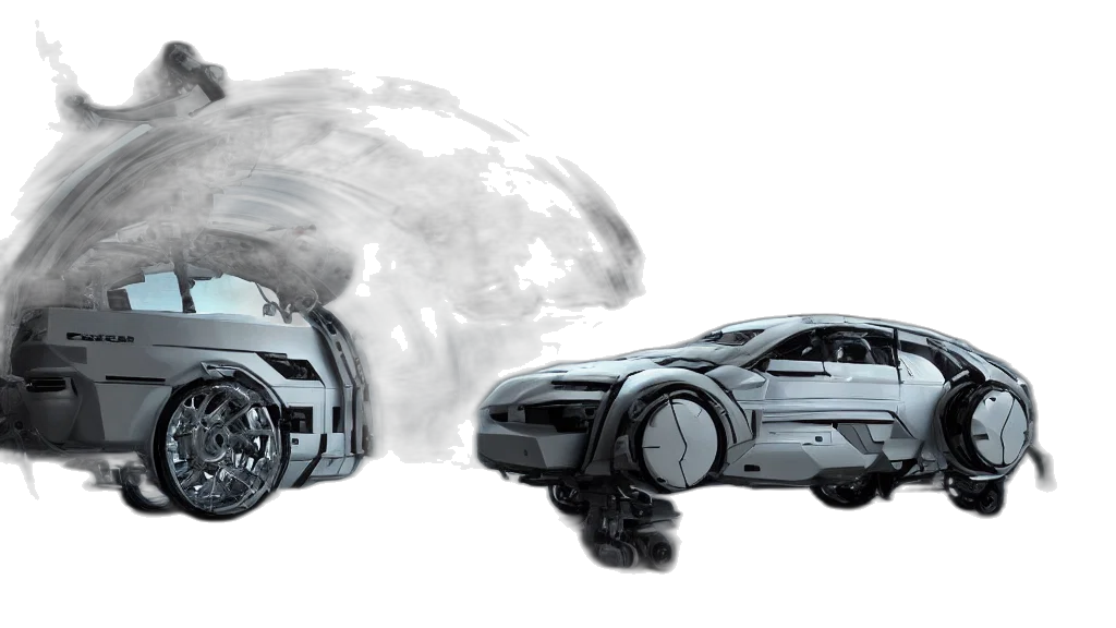 car, concept art, 3d render, photorealistic, comic book art, outer space, futuristic, robotic transparent PNG cut-out
