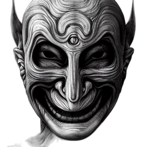 mask, face, creature, staff transparent PNG cut-out