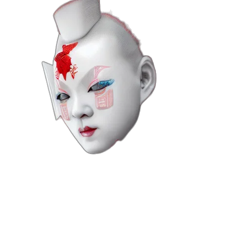 mask, face, staff, 3d render transparent PNG cut-out