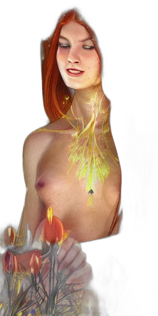 jewelry, staff, hair, dress, fantasy art, concept art, photorealistic, 3d render transparent PNG cut-out