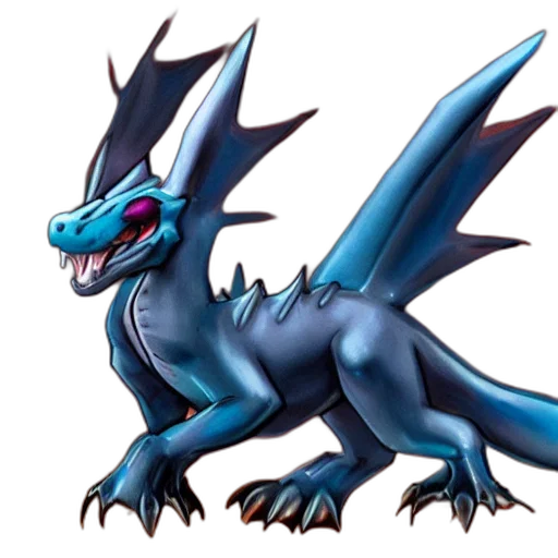 dragon, creature, animal, staff, concept art, fantasy art, pixel art, 3d render transparent PNG cut-out