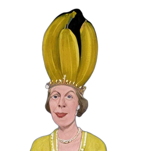 crown, hat, staff, jewelry, cartoon, concept art, photorealistic, banana transparent PNG cut-out
