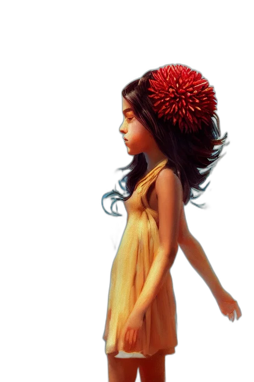 crown, hair, hat, dress, concept art, fantasy art, photorealistic, 3d render transparent PNG cut-out
