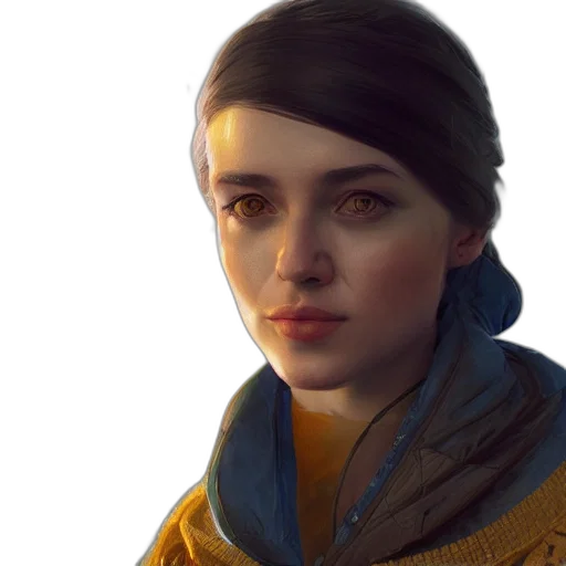 face, jacket, staff, concept art transparent PNG cut-out