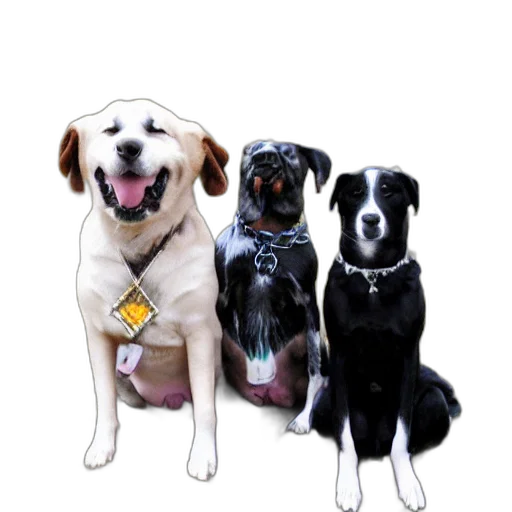 staff, animal, 3d render, photorealistic, dog, god, celestialpunk, angelcore transparent PNG cut-out