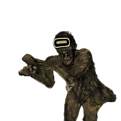 mask, creature, robot, staff, concept art, 3d render, photorealistic, comic book art transparent PNG cut-out