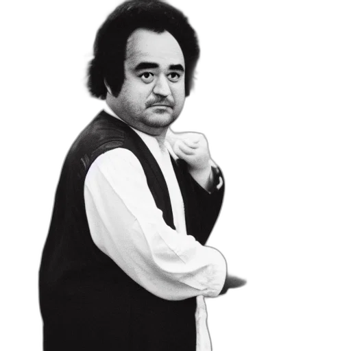 staff, hair, cartoon, photorealistic, photoshoot, japanese, john, belushi transparent PNG cut-out