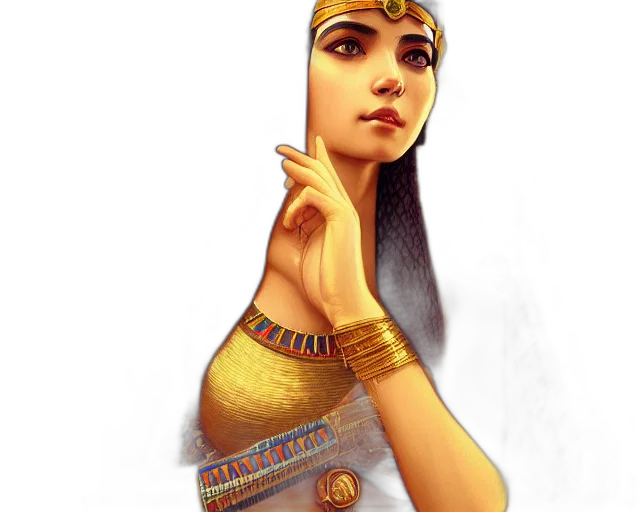 jewelry, fantasy art, concept art, comic book art, photorealistic, golden, photography, cleopatra transparent PNG cut-out