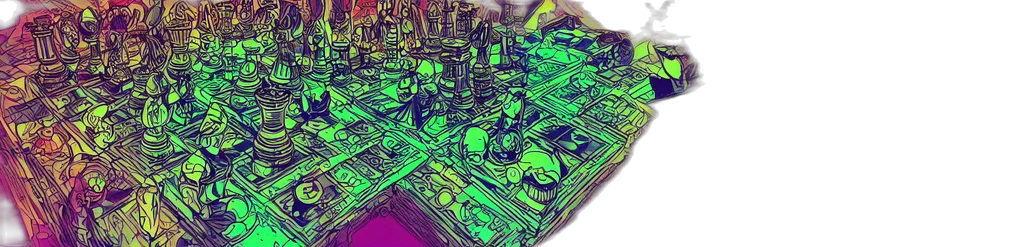 cyberpunk, concept art, 3d render, pixel art, neon lights, neon, green, chess transparent PNG cut-out