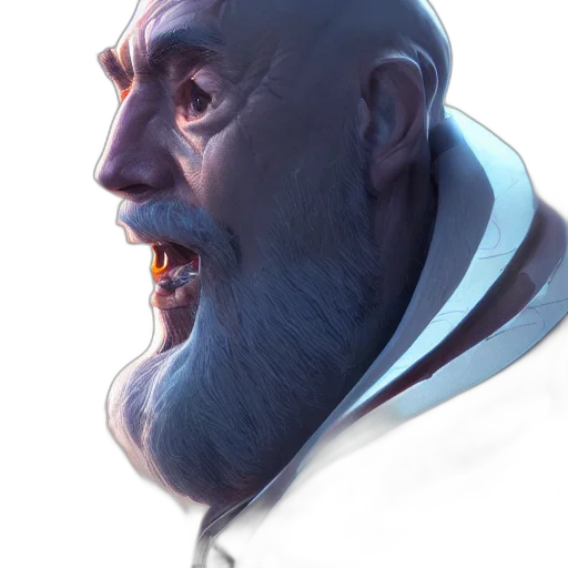 face, staff, creature, jacket transparent PNG cut-out