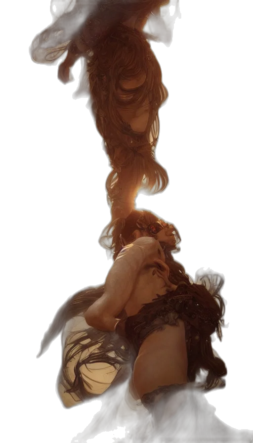 hair, creature, dragon, crown transparent PNG cut-out