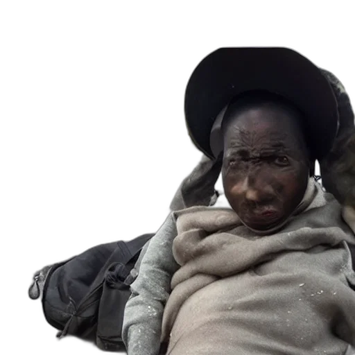 face, hat, jacket, staff, waltuh, wait transparent PNG cut-out