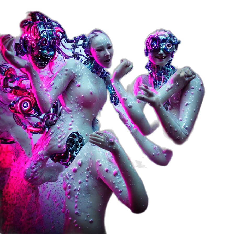 mask, 3d render, concept art, cyberpunk transparent PNG cut-out