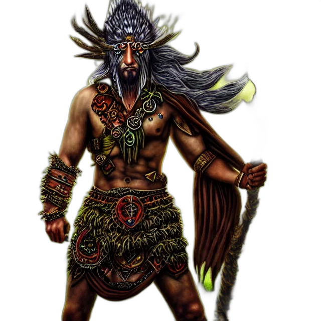 staff, fantasy art, concept art, pixel art, comic book art, druid, warrior, earth transparent PNG cut-out
