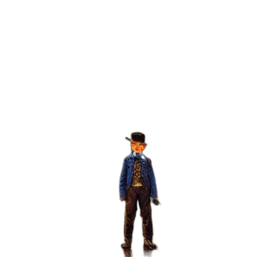 hat, staff, jacket, robot transparent PNG cut-out