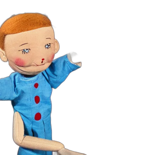 3d render, cartoon, concept art, photorealistic, howdy, doody, puppet, marionette transparent PNG cut-out