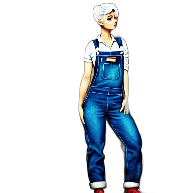 jacket, concept art, cartoon, comic book art, pixel art, full, body, pose transparent PNG cut-out