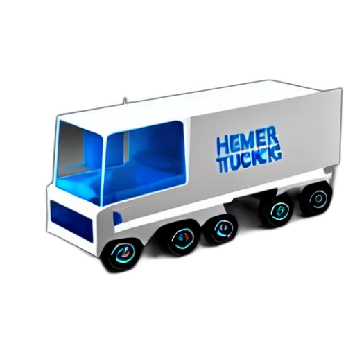 3d render, concept art, hamster, truck transparent PNG cut-out