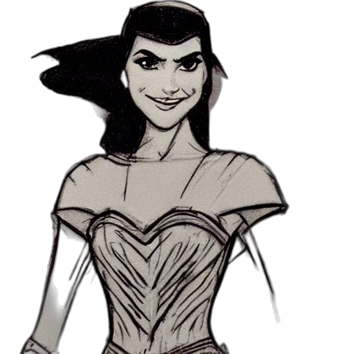 dress, comic book art, cartoon, concept art transparent PNG cut-out