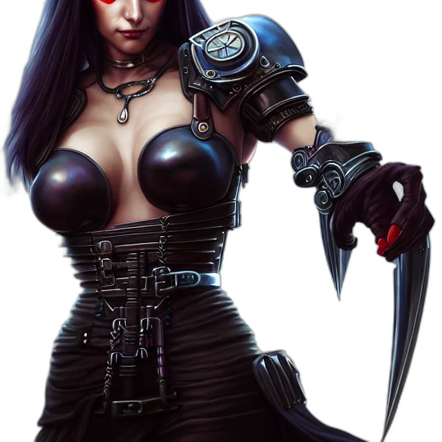 weapon, sword, fantasy art, concept art, comic book art, cyberpunk, dark, maid transparent PNG cut-out