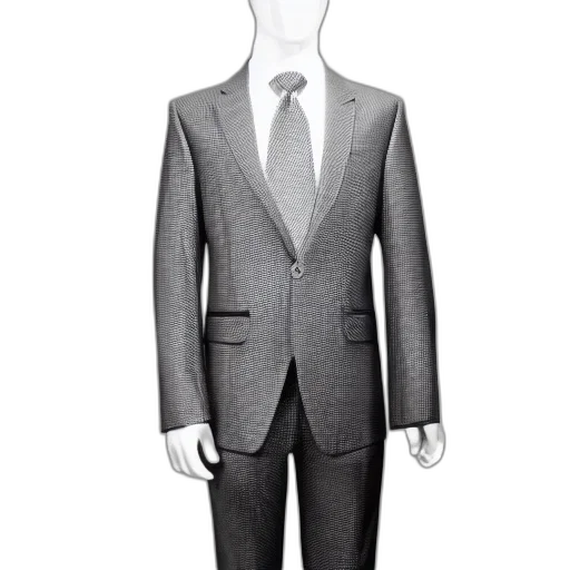jacket, staff, robot, 3d render, monochrome, giger, hugo, boss transparent PNG cut-out