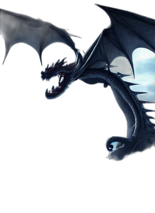 dragon, creature, animal, staff, fantasy art, concept art, photorealistic, 3d render transparent PNG cut-out
