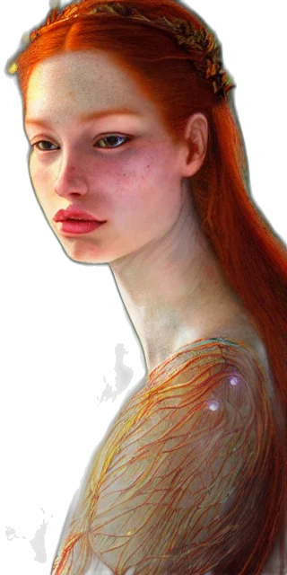 face, jewelry, robot, creature, photorealistic, fantasy art, concept art, oil painting transparent PNG cut-out
