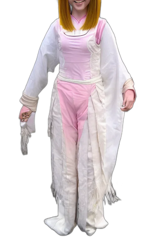 dress, staff, jacket, creature transparent PNG cut-out