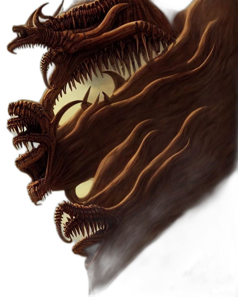 creature, dragon, hair, mask transparent PNG cut-out
