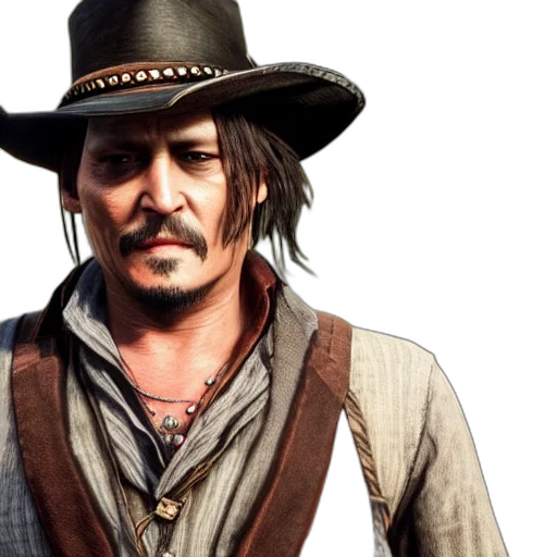 hat, photorealistic, concept art, johnny transparent PNG cut-out