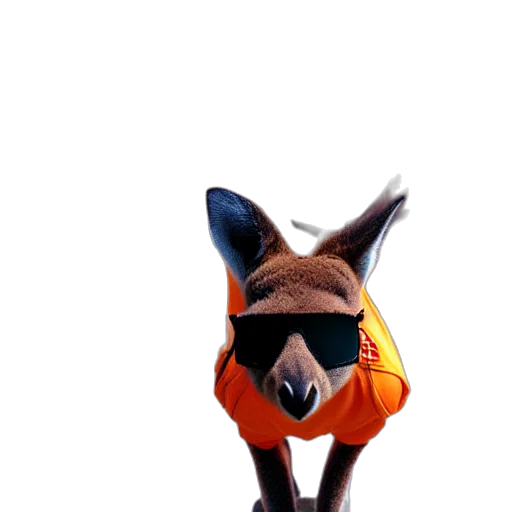 animal, mask, jacket, staff, 3d render, concept art, photorealistic, fantasy art transparent PNG cut-out