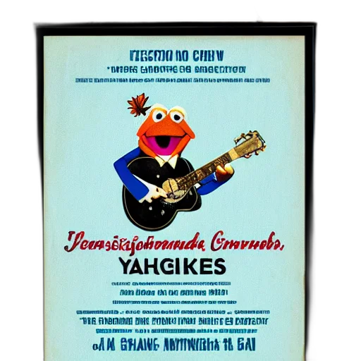 concert, poster, muppets, style, jefferson, airport transparent PNG cut-out