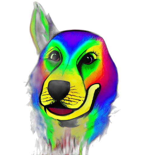 animal, face, mask, staff, photorealistic, 3d render, fantasy art, vaporwave transparent PNG cut-out
