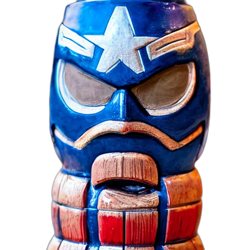 mask, robot, face, hat, 3d render, comic book art, concept art, closeup transparent PNG cut-out