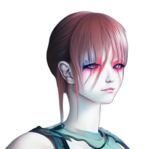 face, robot, creature, staff transparent PNG cut-out