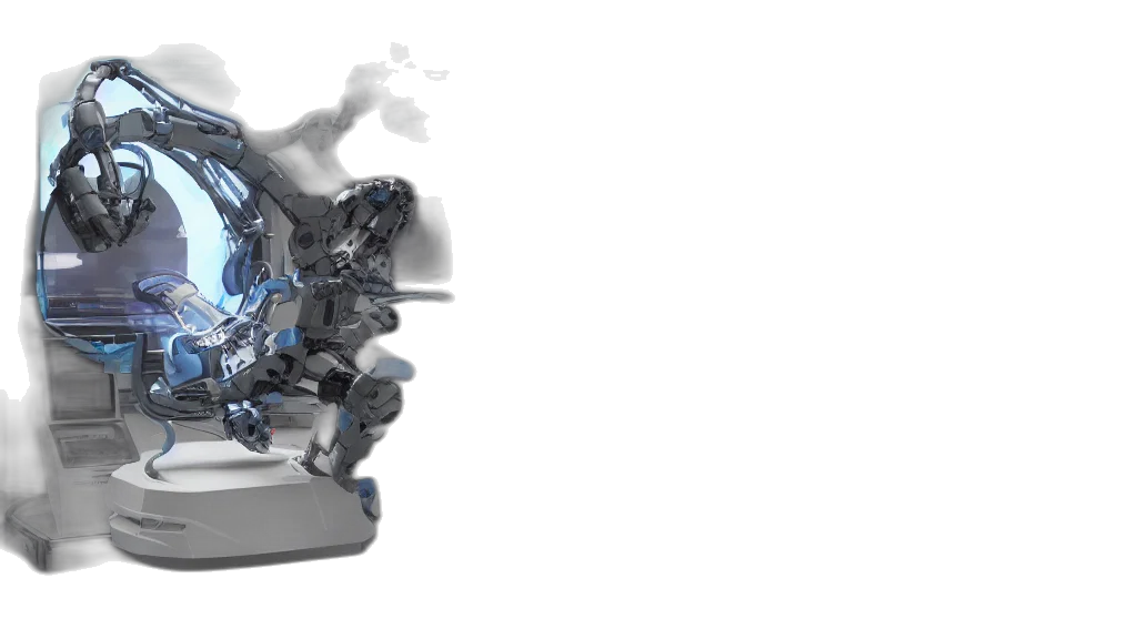 robot, weapon, 3d render, concept art, photorealistic, cyberpunk, bladerunner, complex transparent PNG cut-out