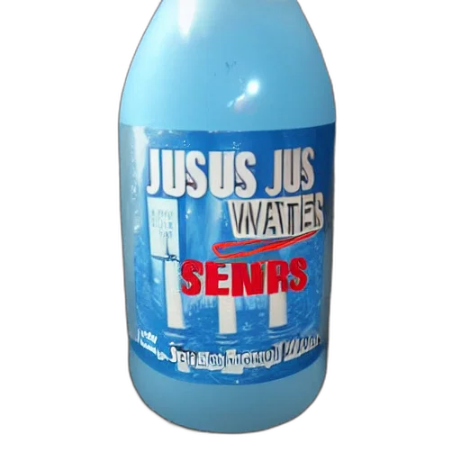 bottle, vaporwave, 3d render, jesus, tears, bottled, water transparent PNG cut-out