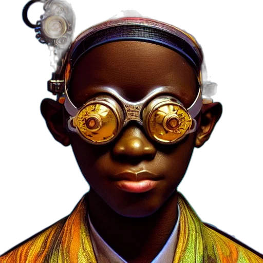 face, mask, staff, jewelry, concept art, photorealistic, comic book art, colourful transparent PNG cut-out