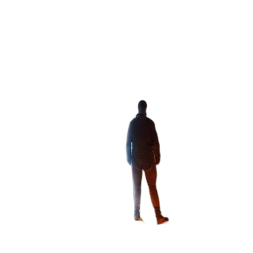 jacket, robot, creature, staff transparent PNG cut-out