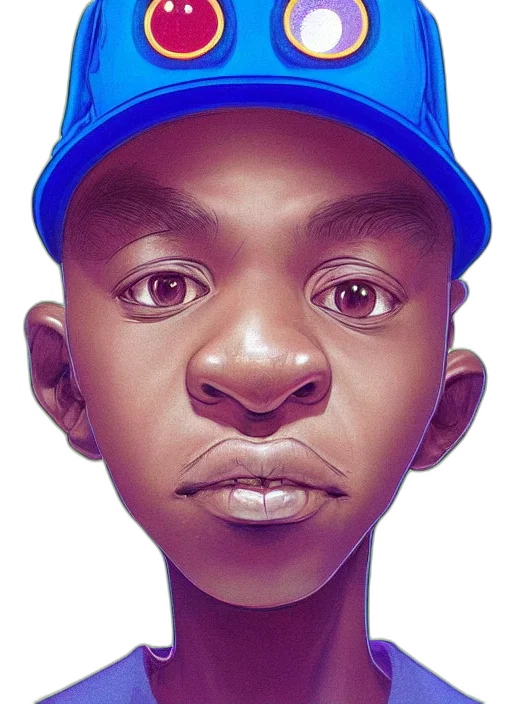 face, hat, mask, creature, photorealistic, cartoon, concept art, watercolor transparent PNG cut-out