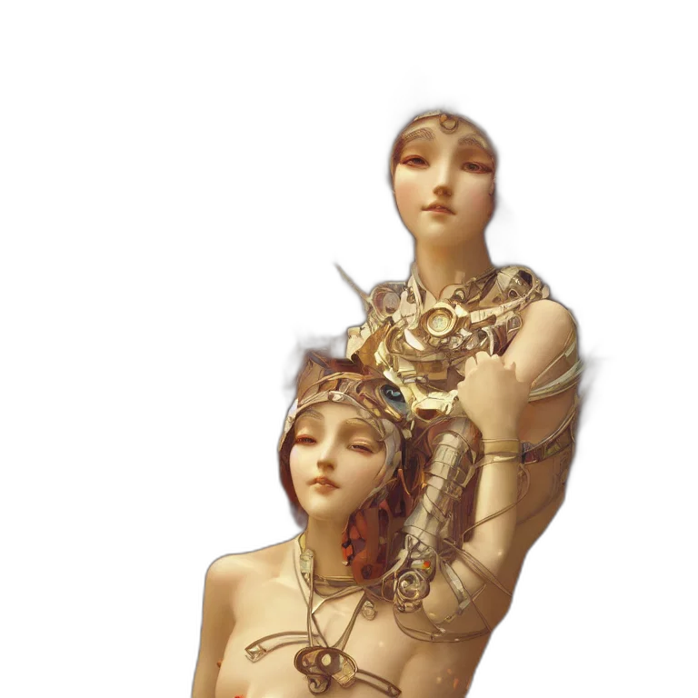 jewelry, crown, robot, concept art transparent PNG cut-out