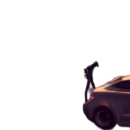 car, robot, weapon, creature, concept art, 3d render, pixel art, cyberpunk transparent PNG cut-out