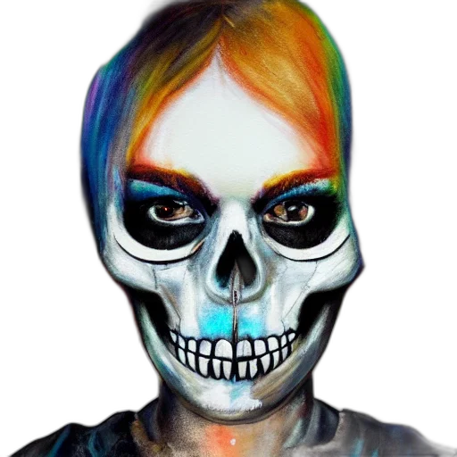 mask, face, watercolor, photorealistic, concept art, fantasy art, neon, colorful transparent PNG cut-out